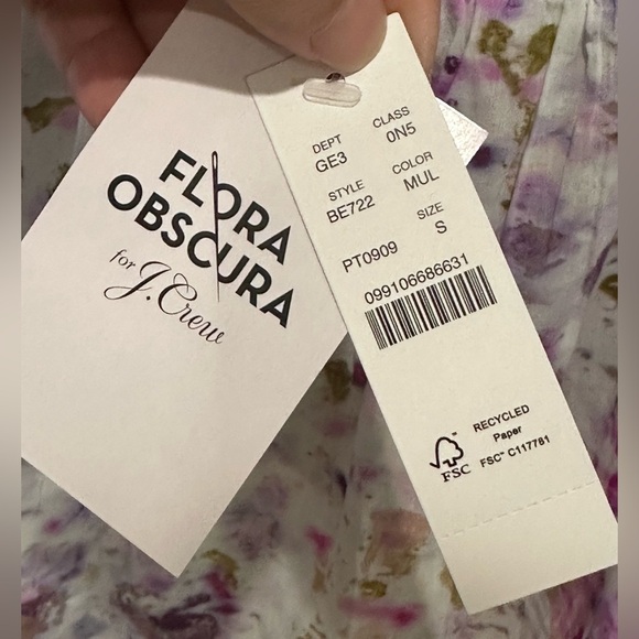 🌺Flora Obscura X J.Crew Puff-Sleeve Beach Dress in Kaleidoscope Floral 🌺 - Picture 6 of 10